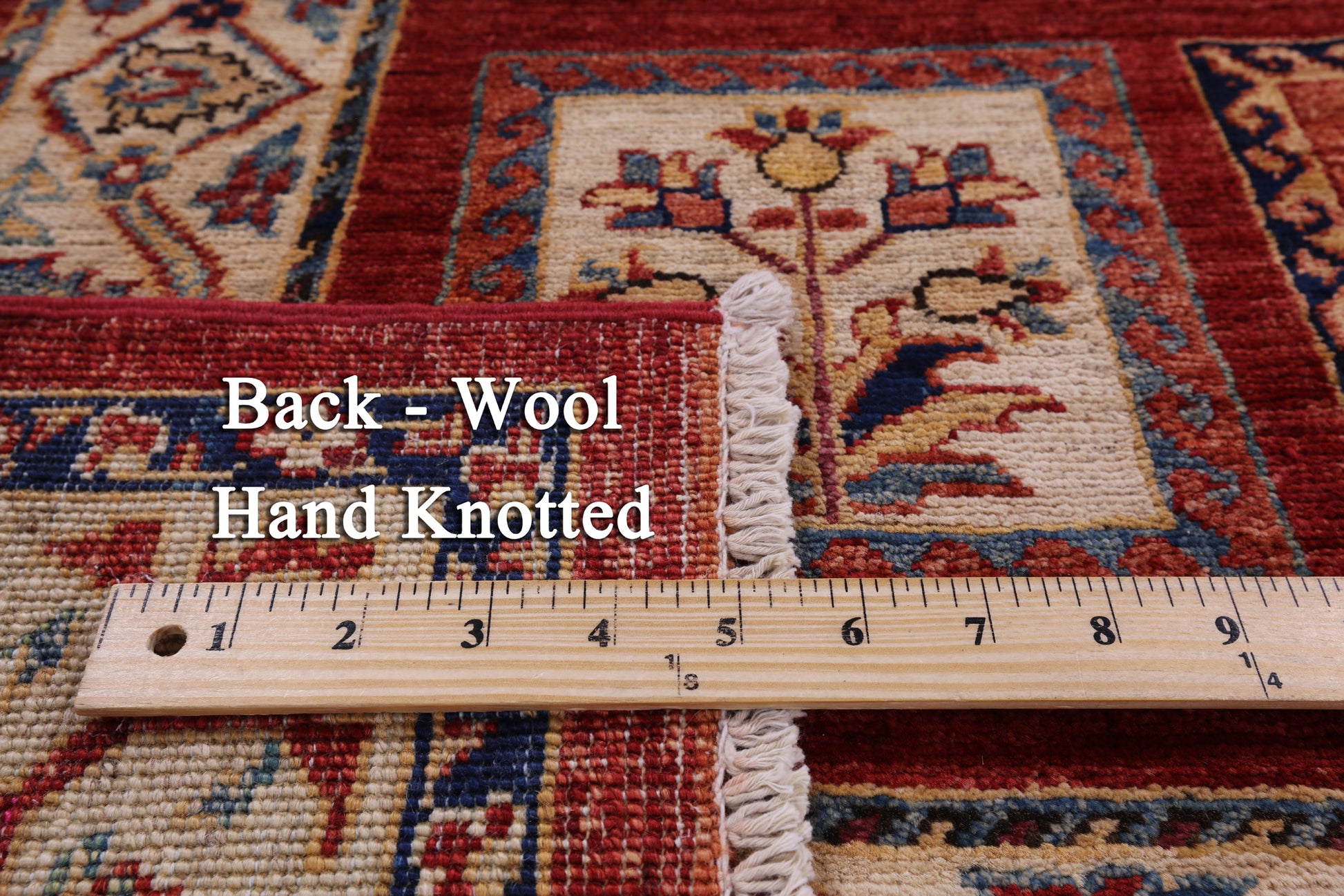 Red Garden Design Persian Hand Knotted Wool Rug - 5' 1" X 6' 10" - Golden Nile
