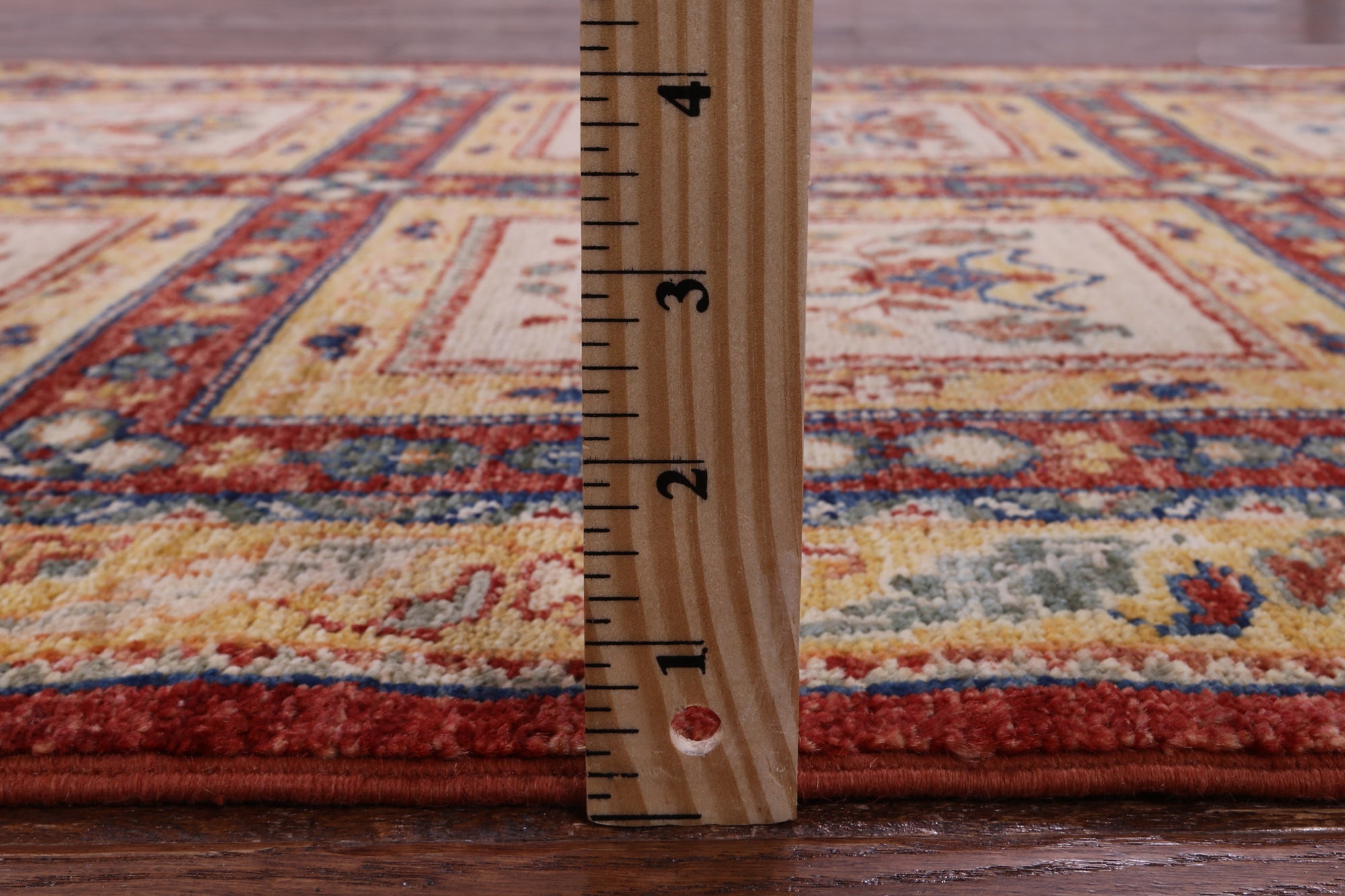 Red Garden Design Persian Hand Knotted Wool Runner Rug - 2' 11" X 9' 8" - Golden Nile