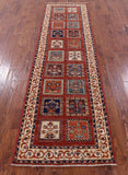 Red Garden Design Persian Hand Knotted Wool Runner Rug - 2' 7" X 9' 4" - Golden Nile