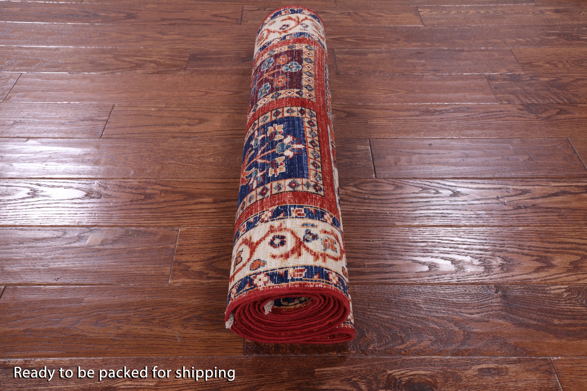 Red Garden Design Persian Hand Knotted Wool Runner Rug - 2' 7" X 9' 4" - Golden Nile