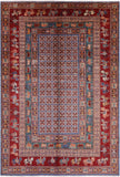 Antiqued Pazyryk Historical Design Hand Knotted Wool Rug - 6' 8" X 9' 11" - Golden Nile
