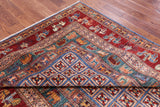 Antiqued Pazyryk Historical Design Hand Knotted Wool Rug - 6' 8" X 9' 11" - Golden Nile