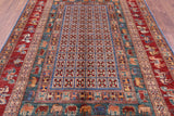 Antiqued Pazyryk Historical Design Hand Knotted Wool Rug - 6' 8" X 9' 11" - Golden Nile