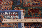 Antiqued Pazyryk Historical Design Hand Knotted Wool Rug - 6' 8" X 9' 11" - Golden Nile
