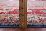Antiqued Pazyryk Historical Design Hand Knotted Wool Rug - 6' 8" X 9' 11" - Golden Nile