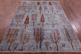 Tribal Persian Gabbeh Handmade Wool Rug - 6' 0" X 8' 0" - Golden Nile