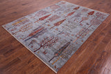 Tribal Persian Gabbeh Handmade Wool Rug - 6' 0" X 8' 0" - Golden Nile