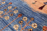 Tribal Persian Gabbeh Handmade Wool Rug - 4' 11" X 6' 8" - Golden Nile