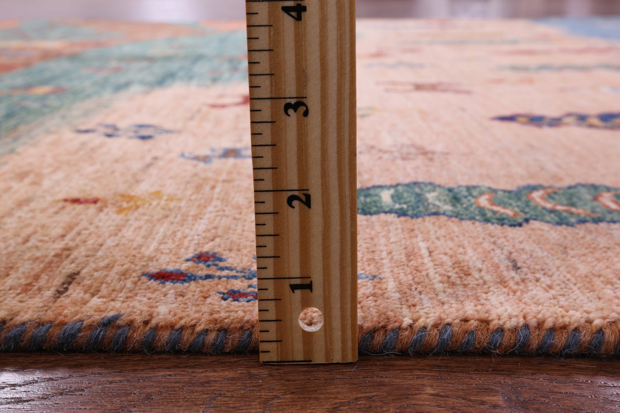 Tribal Persian Gabbeh Handmade Wool Rug - 4' 11" X 6' 8" - Golden Nile