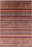 Khorjin Persian Gabbeh Hand Knotted Wool Rug - 6' 7" X 9' 5" - Golden Nile