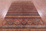 Khorjin Persian Gabbeh Hand Knotted Wool Rug - 6' 7" X 9' 5" - Golden Nile