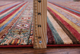 Khorjin Persian Gabbeh Hand Knotted Wool Rug - 6' 7" X 9' 5" - Golden Nile