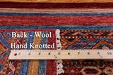 Khorjin Persian Gabbeh Hand Knotted Wool Rug - 6' 6" X 9' 7" - Golden Nile