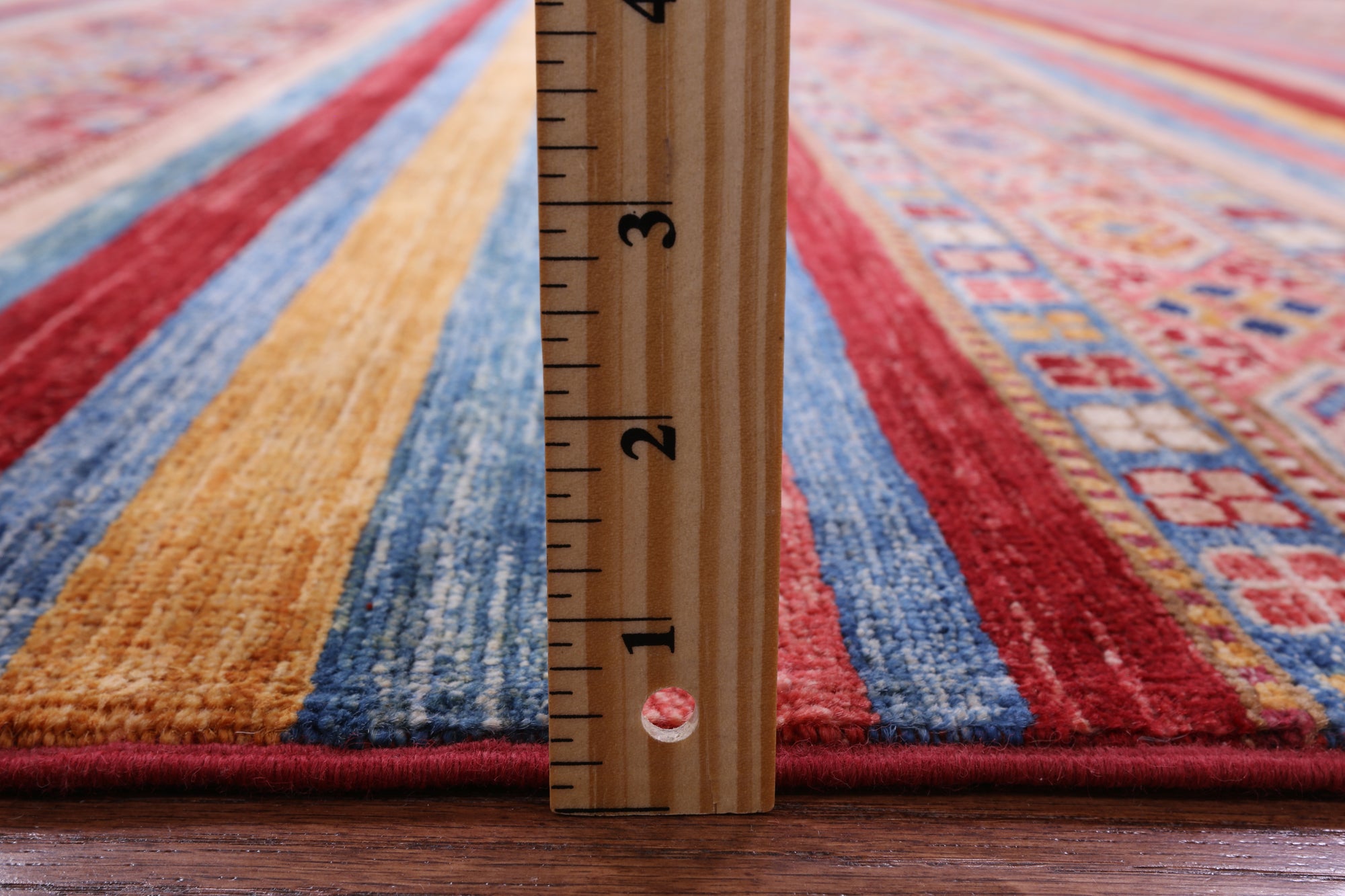 Khorjin Persian Gabbeh Hand Knotted Wool Rug - 6' 6" X 9' 7" - Golden Nile
