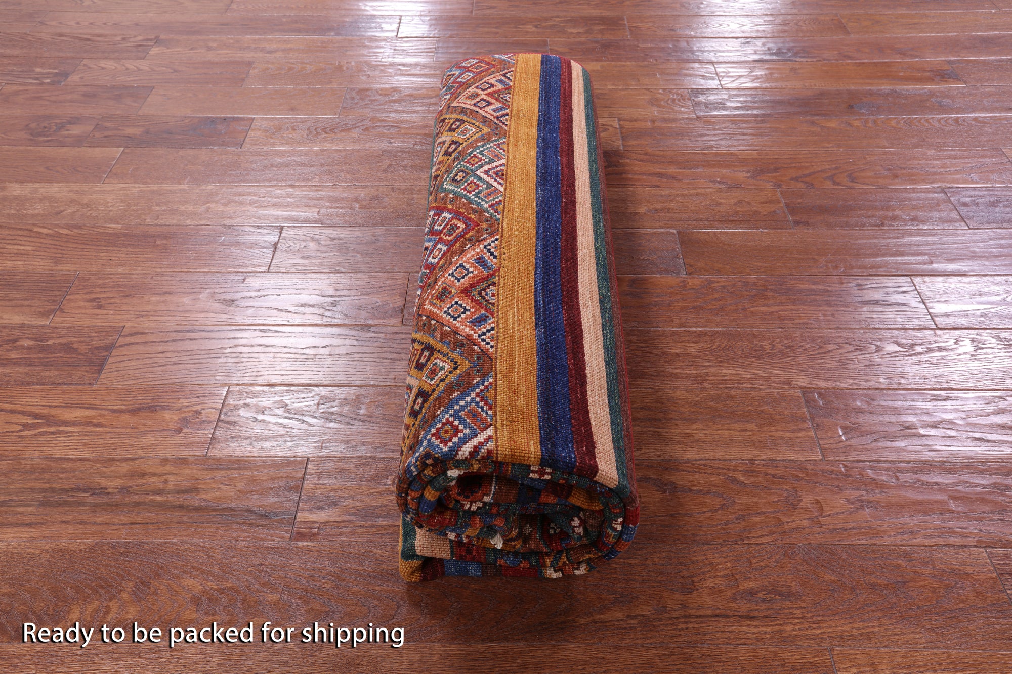 Khorjin Persian Gabbeh Handmade Wool Rug - 6' 8" X 9' 10" - Golden Nile