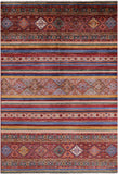 Khorjin Persian Gabbeh Handmade Wool Rug - 6' 8" X 9' 10" - Golden Nile