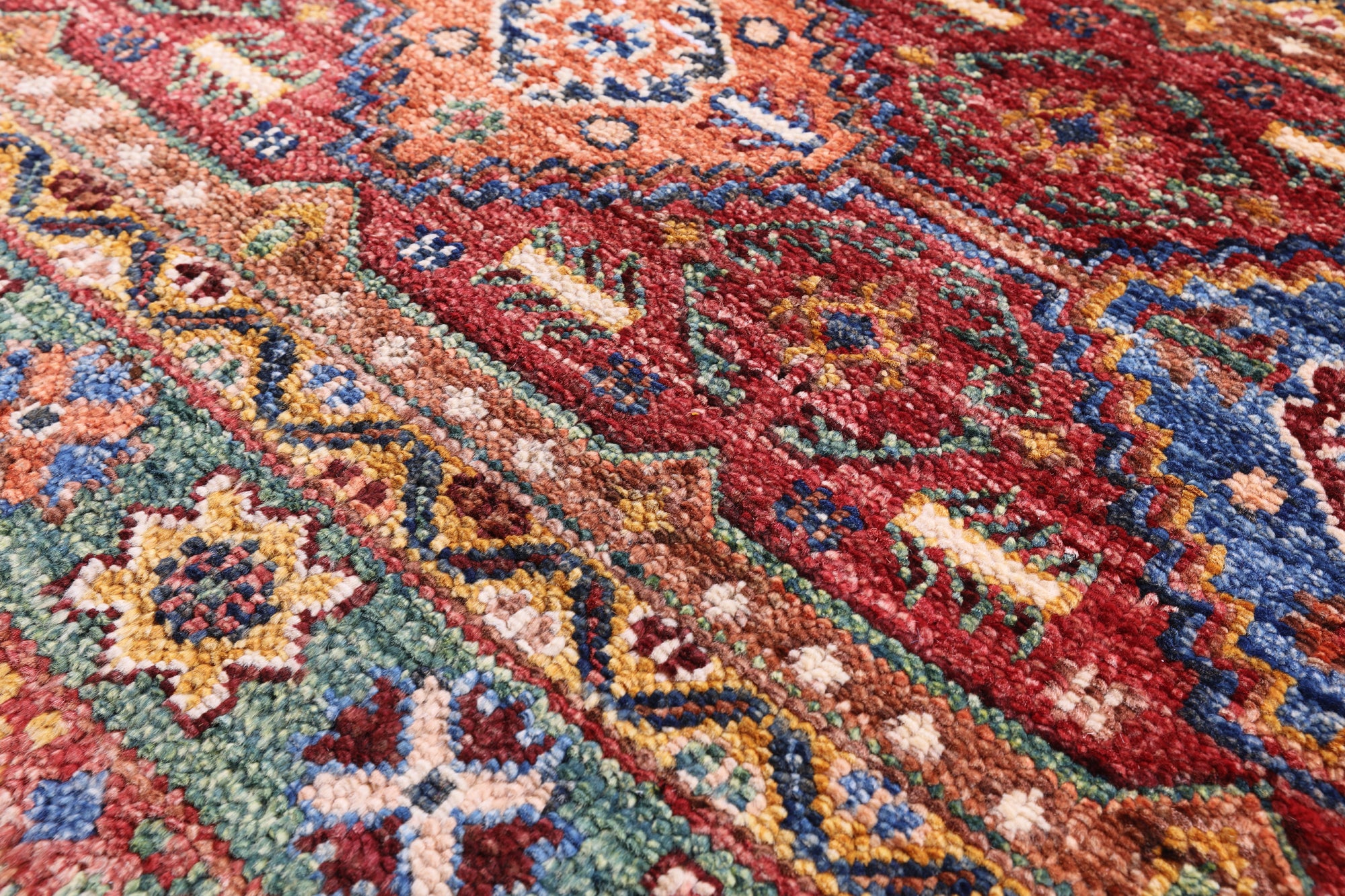 Khorjin Persian Gabbeh Handmade Wool Rug - 6' 8" X 9' 10" - Golden Nile