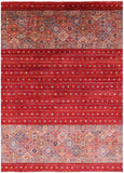 Red Khorjin Persian Gabbeh Hand Knotted Wool Rug - 8' 2" X 11' 6" - Golden Nile
