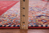 Red Khorjin Persian Gabbeh Hand Knotted Wool Rug - 8' 2" X 11' 6" - Golden Nile