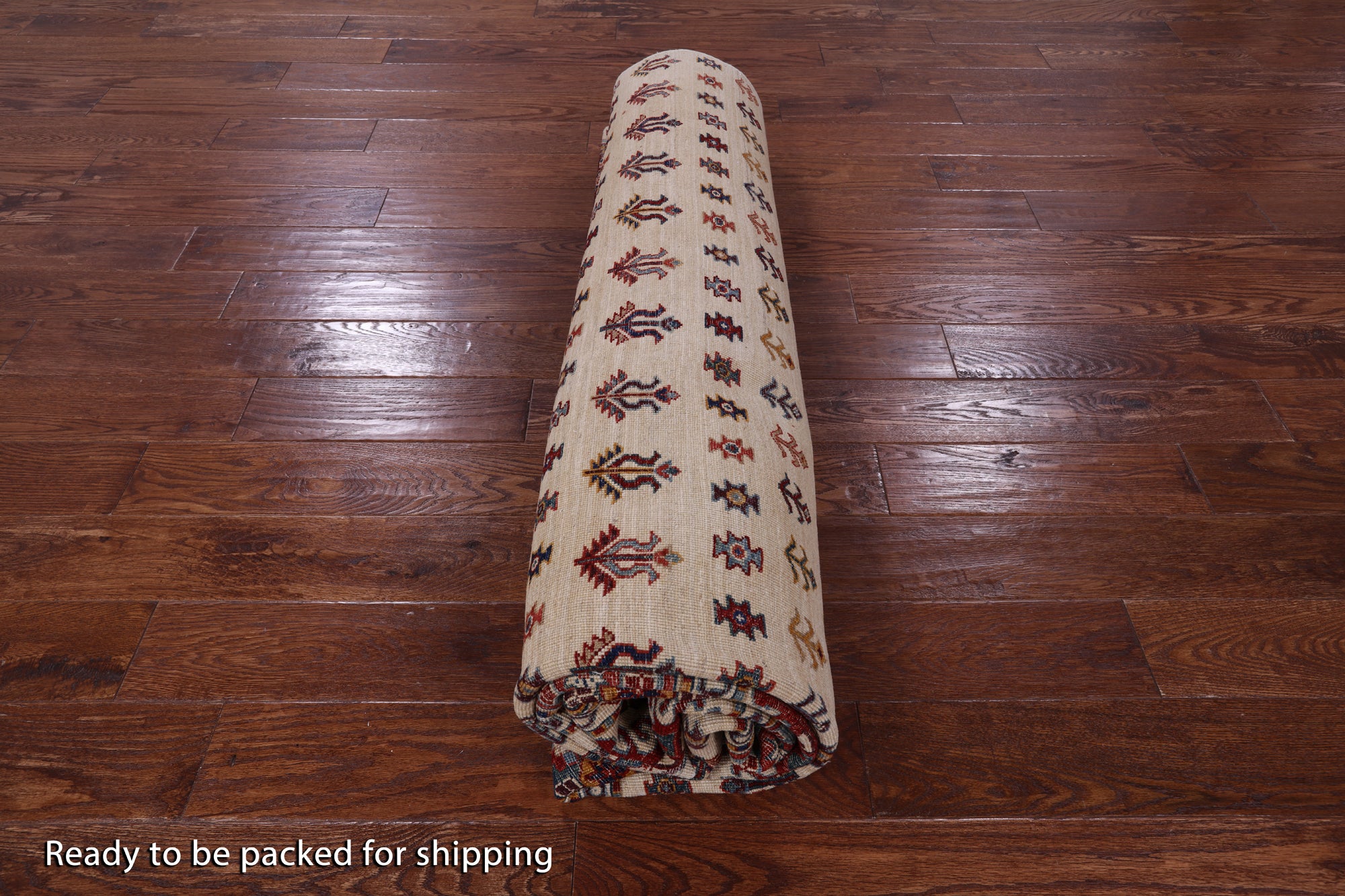 Ivory Tribal Persian Gabbeh Hand Knotted Wool Rug - 8' 3" X 9' 10" - Golden Nile