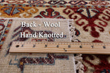 Ivory Tribal Persian Gabbeh Hand Knotted Wool Rug - 8' 3" X 9' 10" - Golden Nile