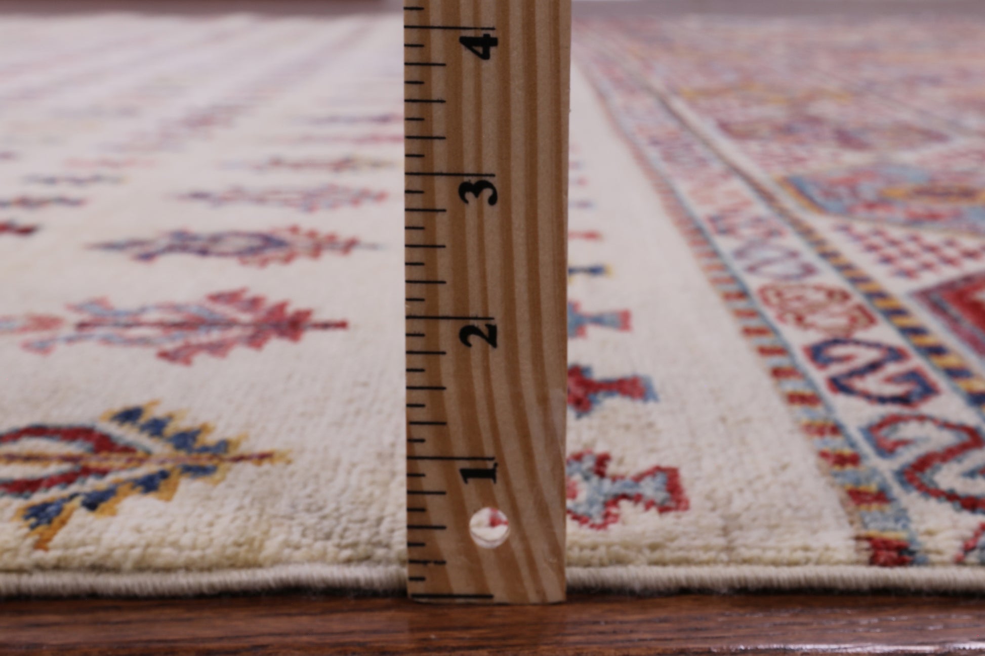 Ivory Tribal Persian Gabbeh Hand Knotted Wool Rug - 8' 3" X 9' 10" - Golden Nile