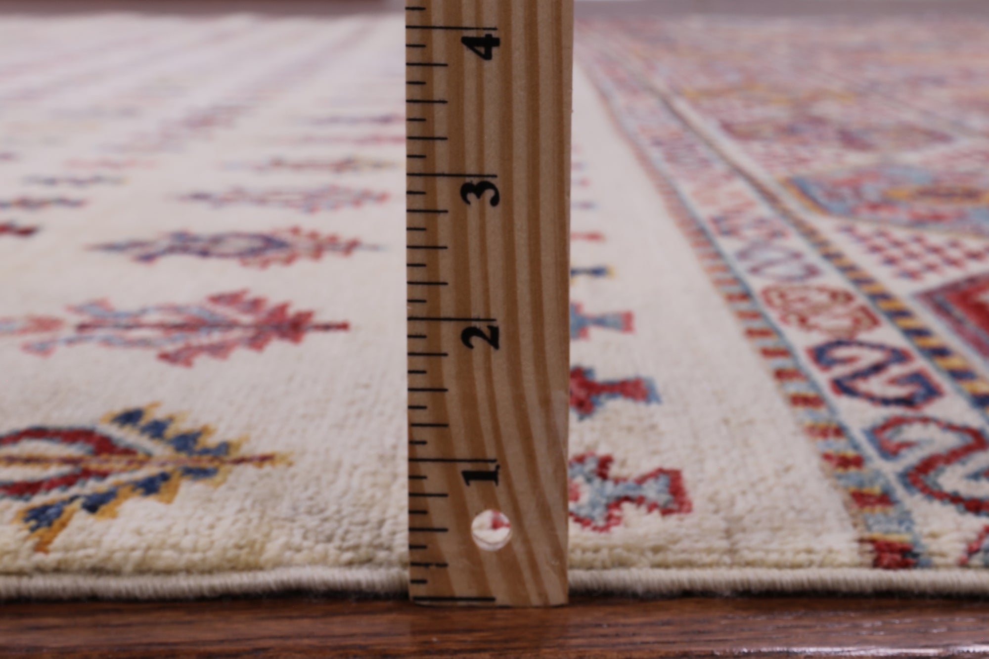 Ivory Tribal Persian Gabbeh Hand Knotted Wool Rug - 8' 3" X 9' 10" - Golden Nile