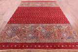 Red Khorjin Persian Gabbeh Hand Knotted Wool Rug - 8' 3" X 11' 4" - Golden Nile