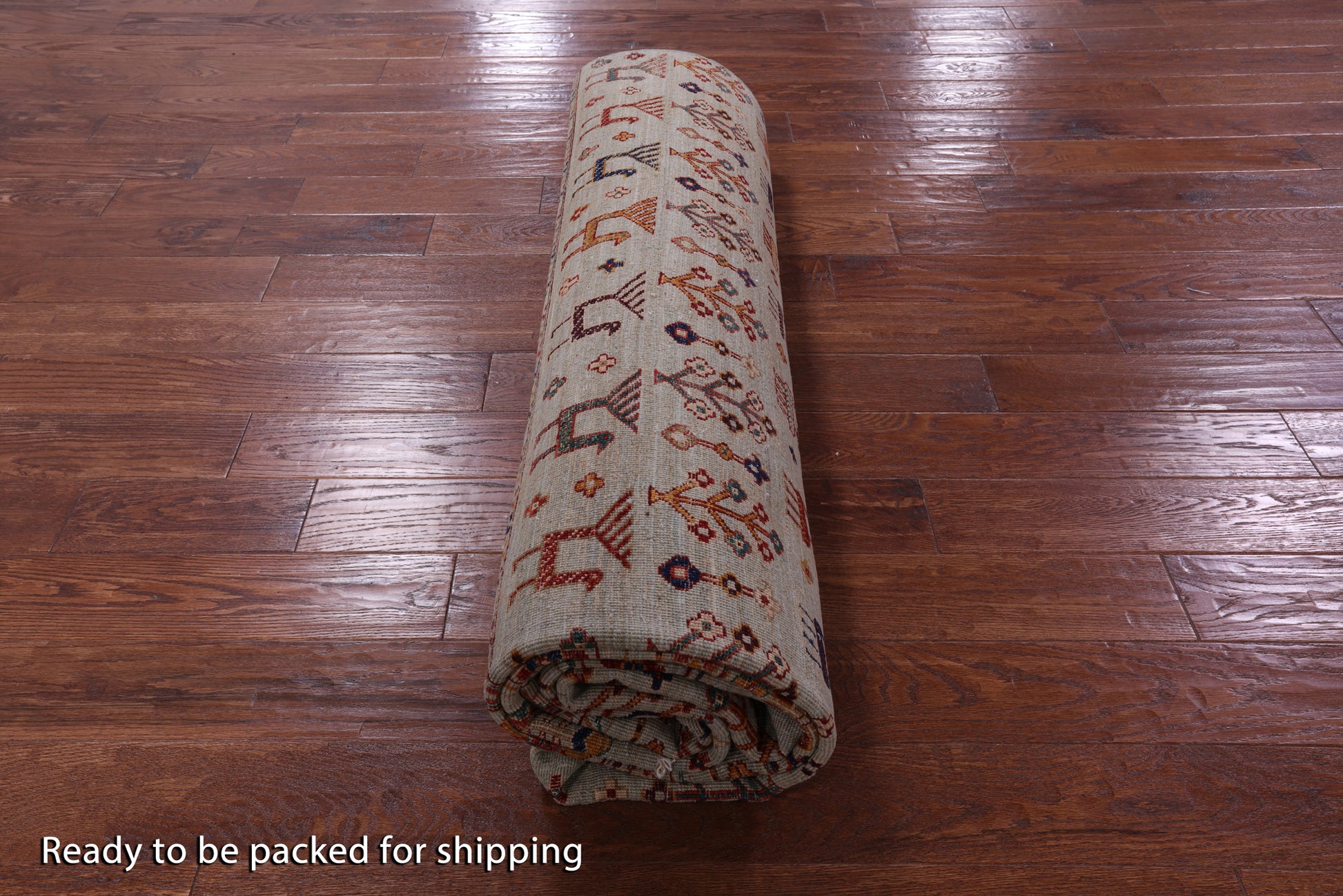Tribal Persian Gabbeh Hand Knotted Wool Rug - 8' 3" X 11' 6" - Golden Nile