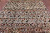 Tribal Persian Gabbeh Hand Knotted Wool Rug - 8' 3" X 11' 6" - Golden Nile