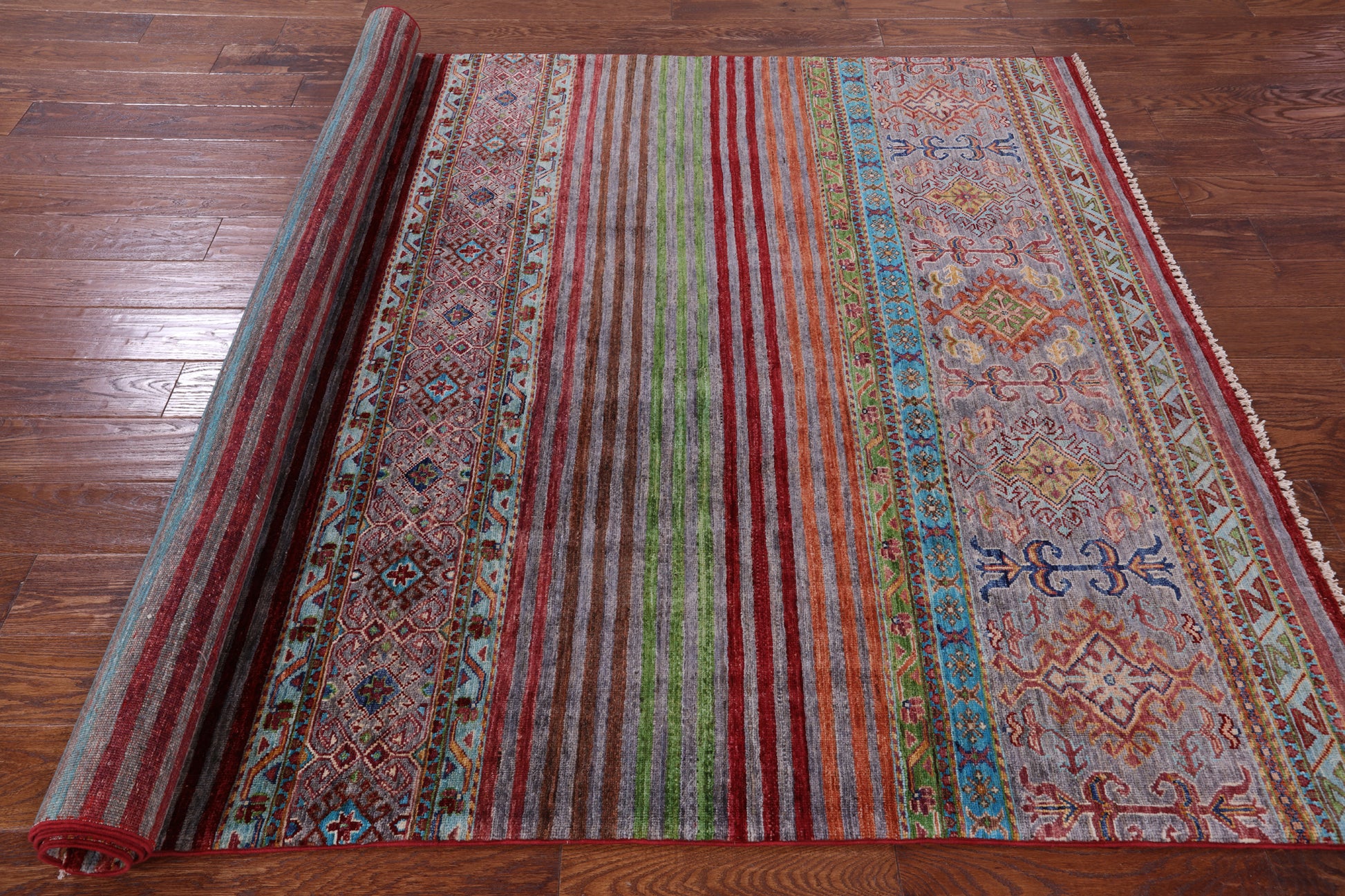 Khorjin Persian Gabbeh Hand Knotted Wool Rug - 5' 9" X 8' 4" - Golden Nile