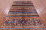 Khorjin Persian Gabbeh Hand Knotted Wool Rug - 6' 8" X 9' 10" - Golden Nile
