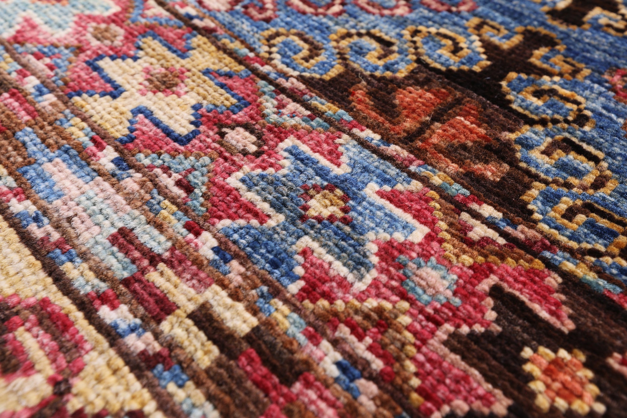 Khorjin Persian Gabbeh Hand Knotted Wool Rug - 6' 8" X 9' 10" - Golden Nile