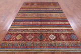 Khorjin Persian Gabbeh Hand Knotted Wool Rug - 6' 9" X 10' 1" - Golden Nile