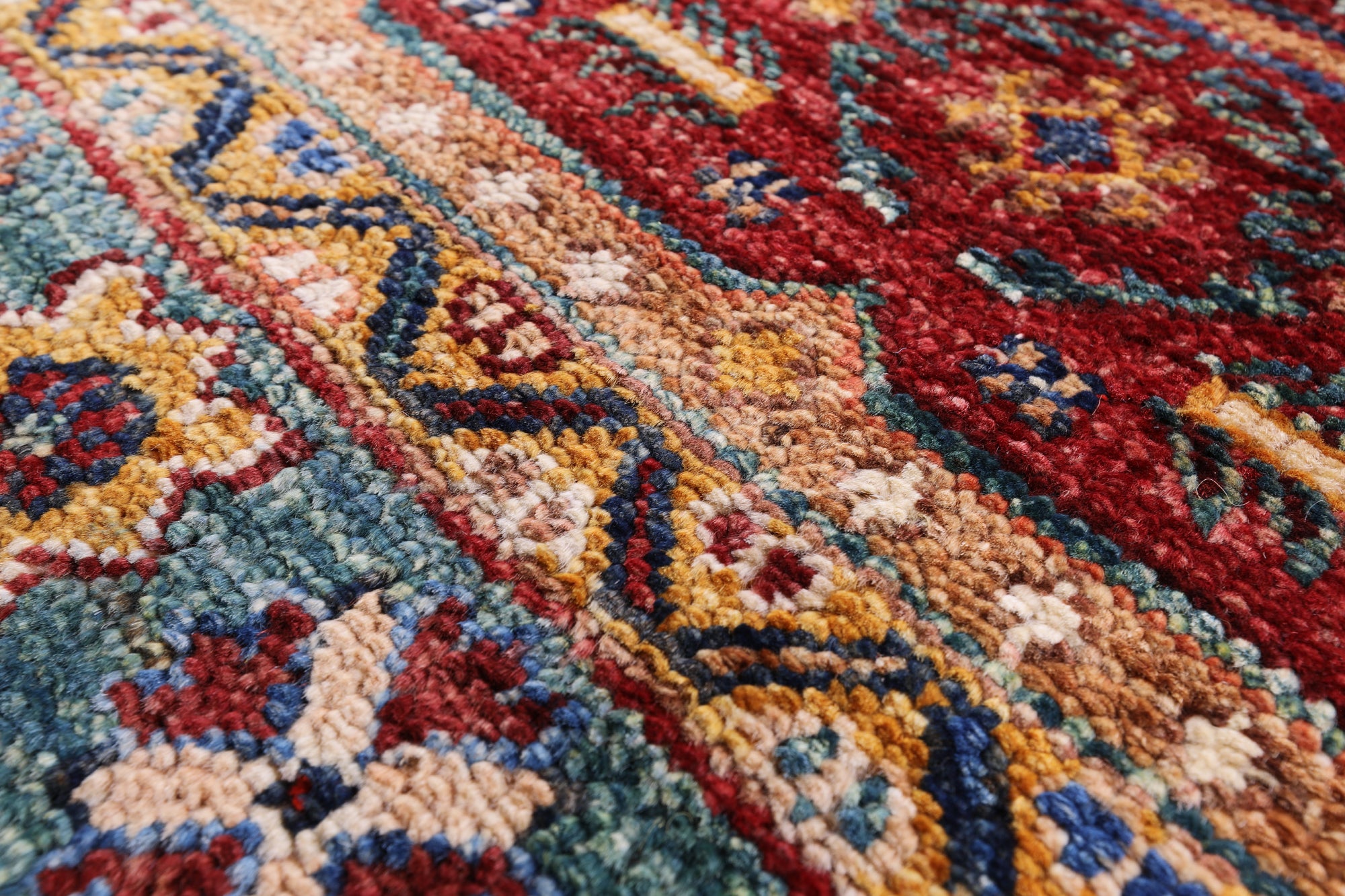 Khorjin Persian Gabbeh Hand Knotted Wool Rug - 6' 9" X 10' 1" - Golden Nile