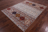 Khorjin Persian Gabbeh Hand Knotted Wool Rug - 6' 6" X 8' 2" - Golden Nile