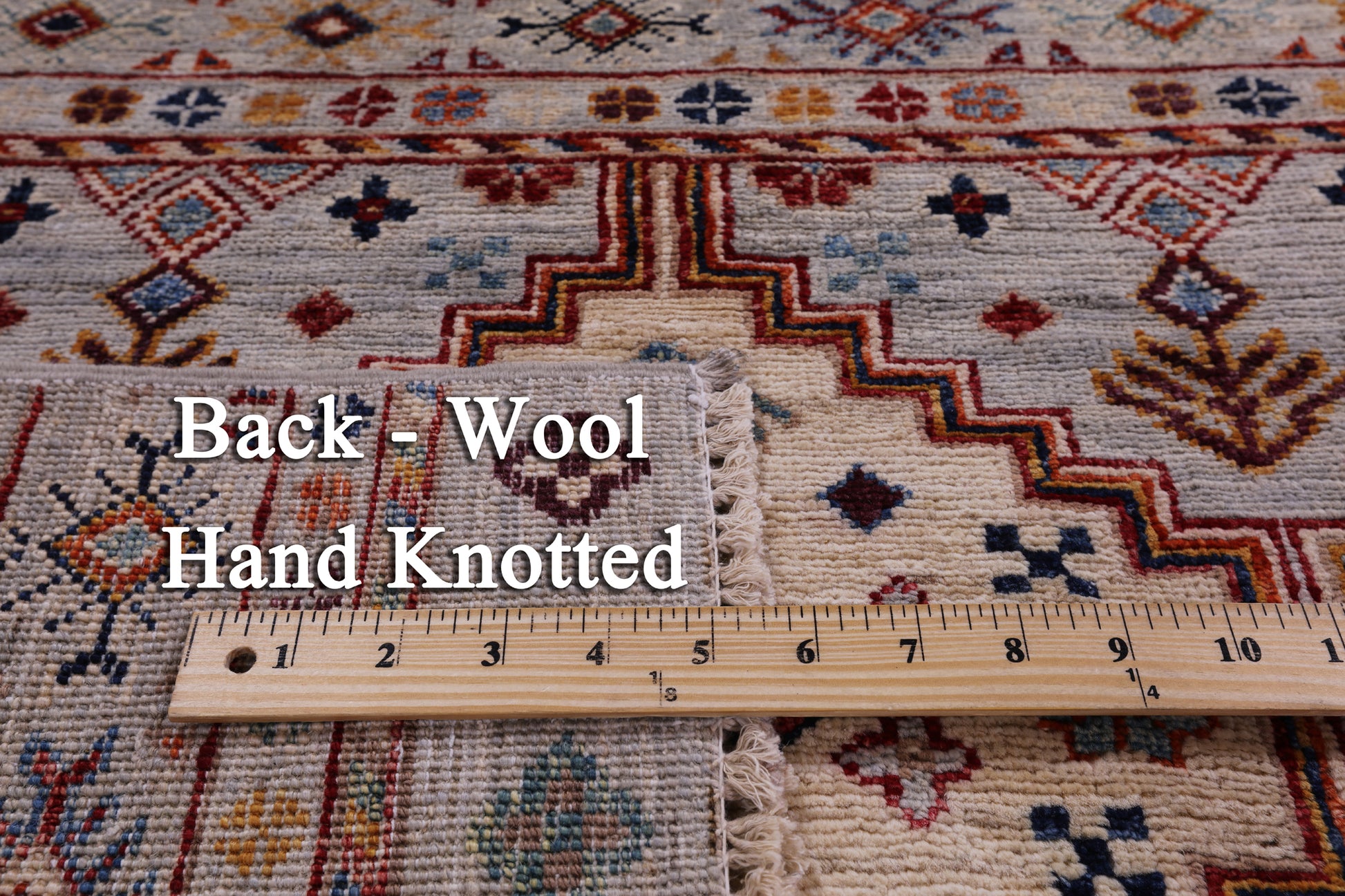 Khorjin Persian Gabbeh Hand Knotted Wool Rug - 6' 6" X 8' 2" - Golden Nile