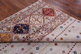 Khorjin Persian Gabbeh Hand Knotted Wool Rug - 6' 6" X 8' 2" - Golden Nile