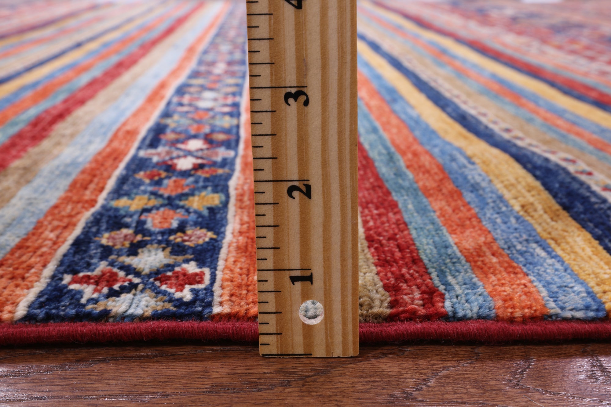 Tribal Persian Gabbeh Handmade Wool Rug - 4' 10" X 6' 8" - Golden Nile