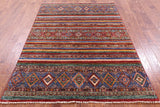 Khorjin Persian Gabbeh Hand Knotted Wool Rug - 5' 0" X 7' 2" - Golden Nile