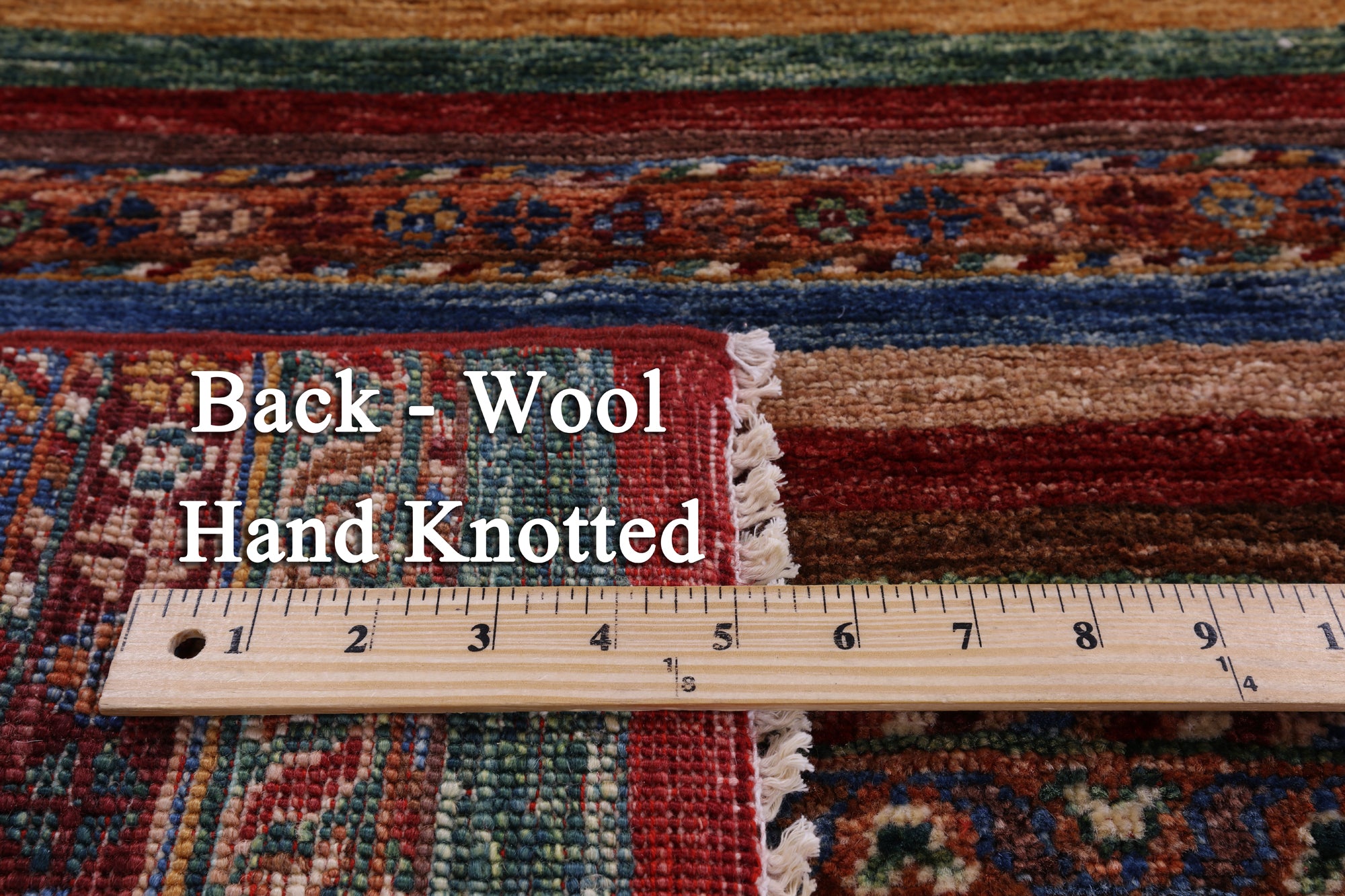 Khorjin Persian Gabbeh Hand Knotted Wool Rug - 5' 0" X 7' 2" - Golden Nile
