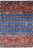Khorjin Persian Gabbeh Hand Knotted Wool Rug - 3' 4" X 4' 8" - Golden Nile