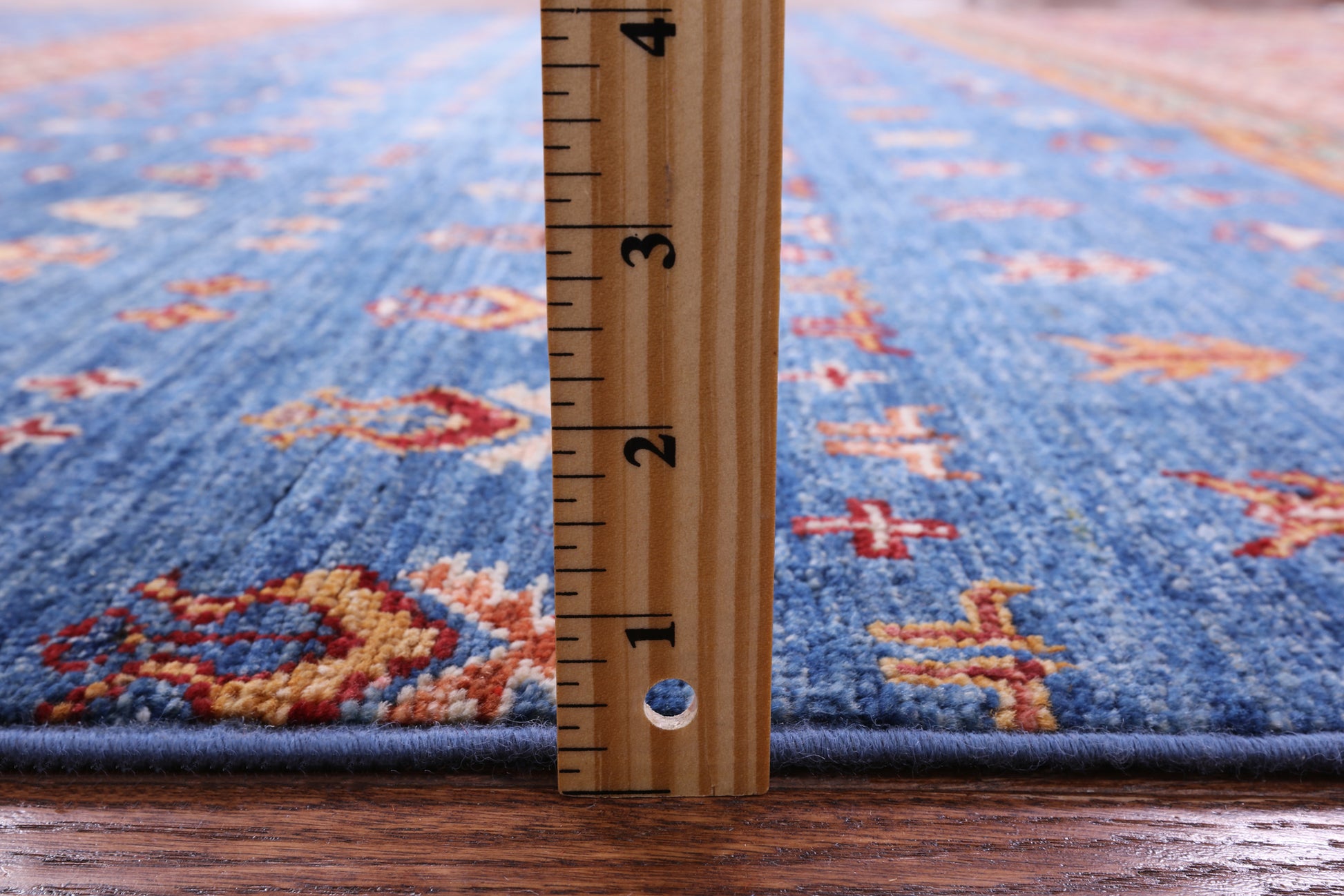 Blue Khorjin Persian Gabbeh Hand Knotted Wool Rug - 6' 9" X 9' 10" - Golden Nile