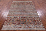 Khorjin Persian Gabbeh Hand Knotted Wool Rug - 5' 9" X 8' 3" - Golden Nile