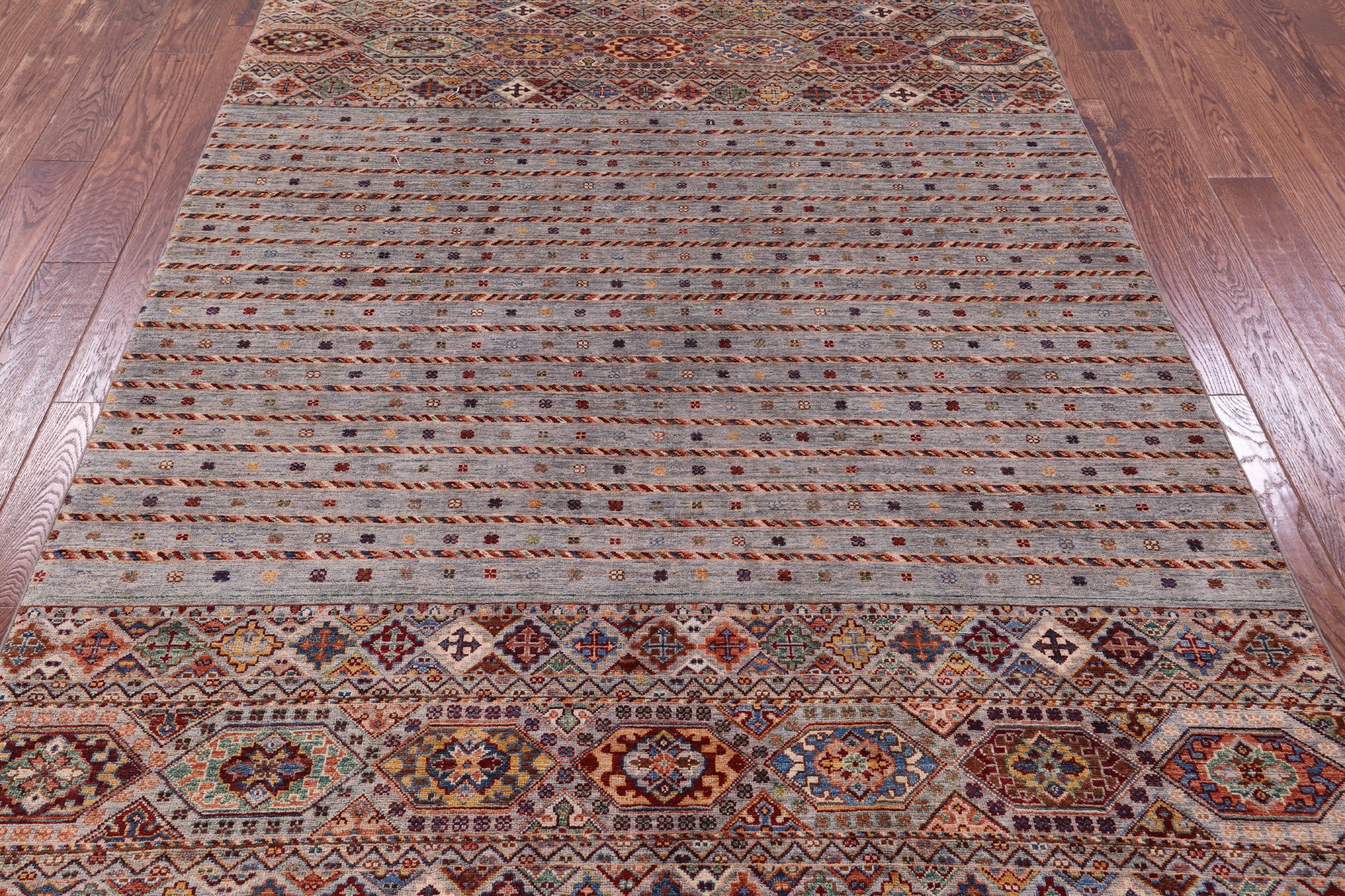 Khorjin Persian Gabbeh Hand Knotted Wool Rug - 5' 9" X 8' 3" - Golden Nile