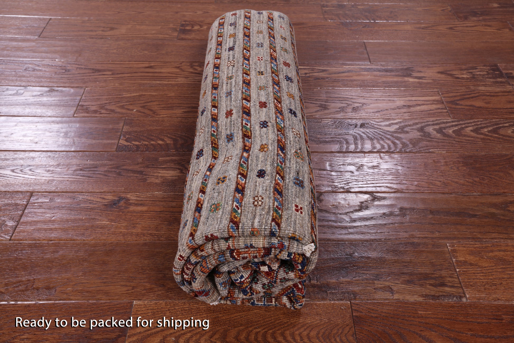 Khorjin Persian Gabbeh Hand Knotted Wool Rug - 5' 1" X 6' 8" - Golden Nile