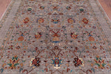 Peshawar Hand Knotted Wool Rug - 8' 0" X 9' 6" - Golden Nile