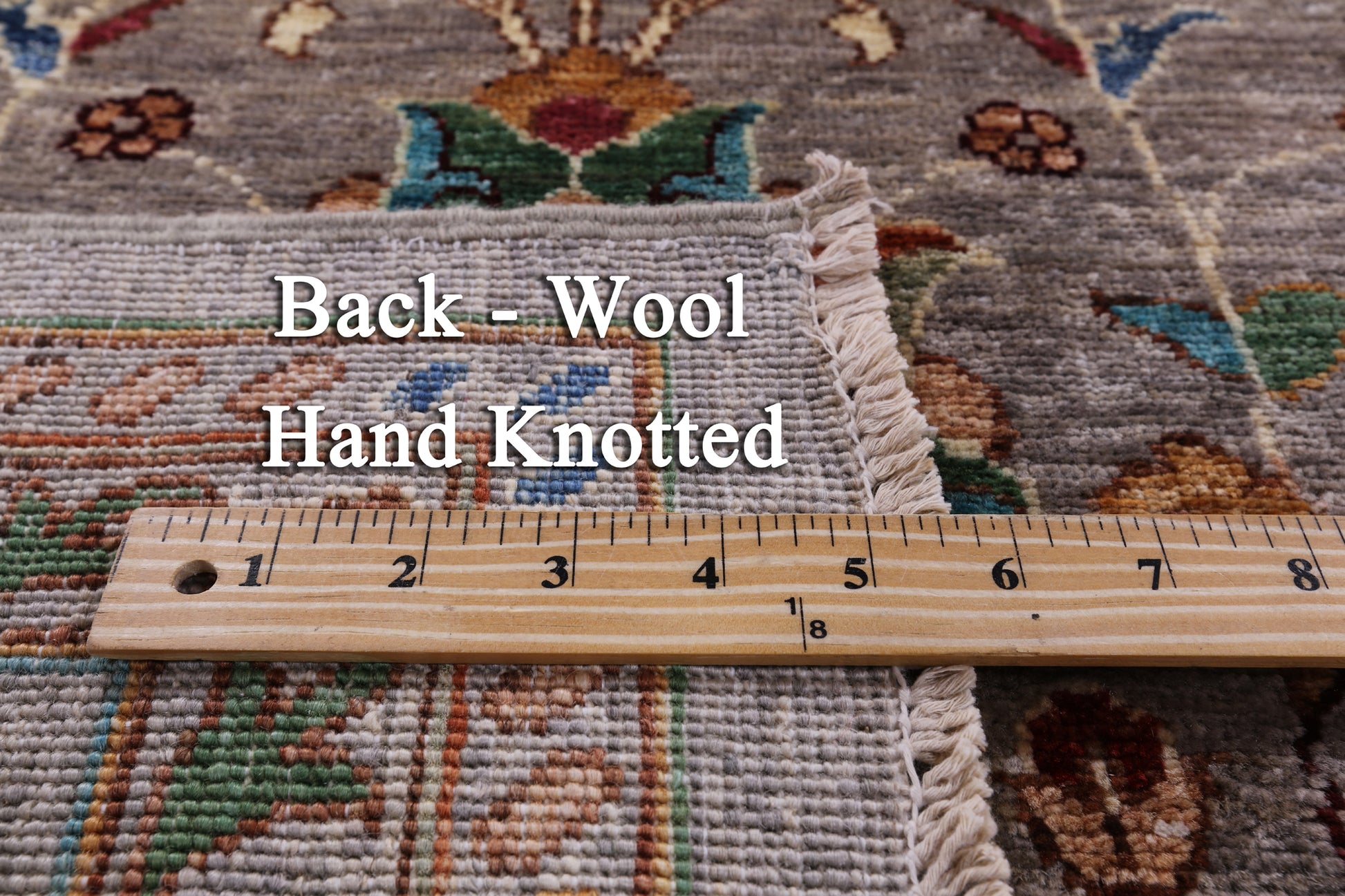 Peshawar Hand Knotted Wool Rug - 8' 0" X 9' 6" - Golden Nile