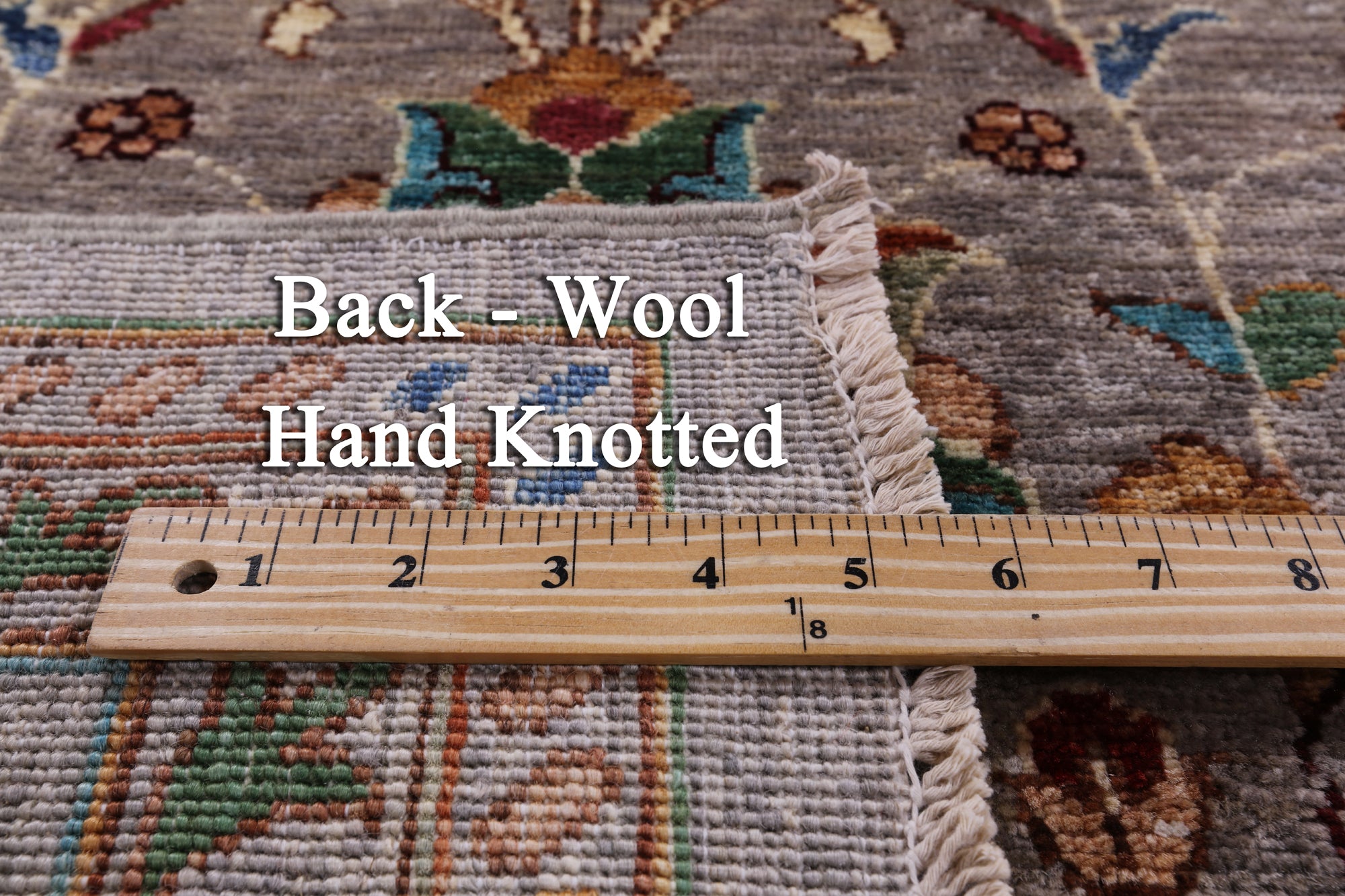 Peshawar Hand Knotted Wool Rug - 8' 0" X 9' 6" - Golden Nile