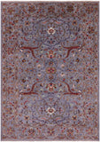 Grey Persian Tabriz Handmade Wool Rug - 5' 9" X 8' 1" - Golden Nile
